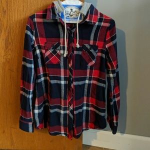 Adam Levine hooded flannel